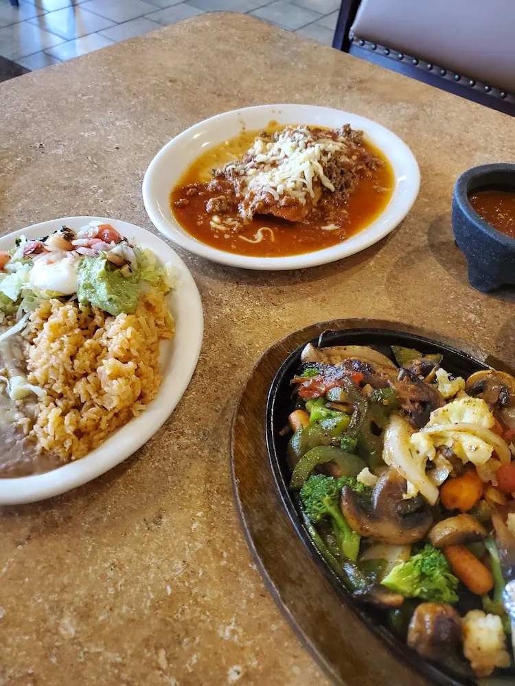 Veggie Fajitas & Tamale